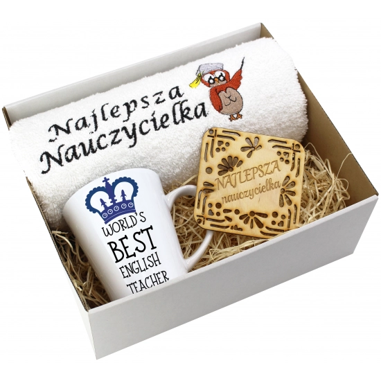 PREZENT DZIEŃ NAUCZYCIELA WYCHOWAWCY KUBEK RĘCZNIK
