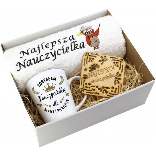 PREZENT DZIEŃ NAUCZYCIELA WYCHOWAWCY KUBEK RĘCZNIK