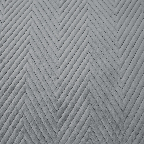 NARZUTA WELUROWA 200X220 NA KANAPĘ PREMIUM VELVET PIKOWANA SZARY