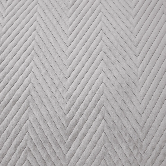 NARZUTA WELUROWA 200X220 NA KANAPĘ PREMIUM VELVET PIKOWANA KAPA JASNY SZARY