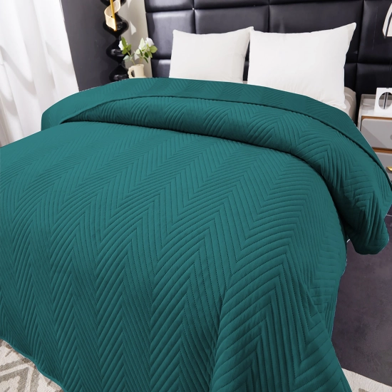 NARZUTA WELUROWA 200X220 NA KANAPĘ PREMIUM VELVET PIKOWANA KAPA TURKUSOWA