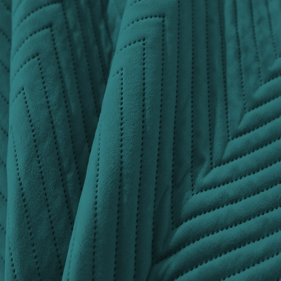 NARZUTA WELUROWA 70x160 NA FOTEL PREMIUM VELVET PIKOWANA TURKUS