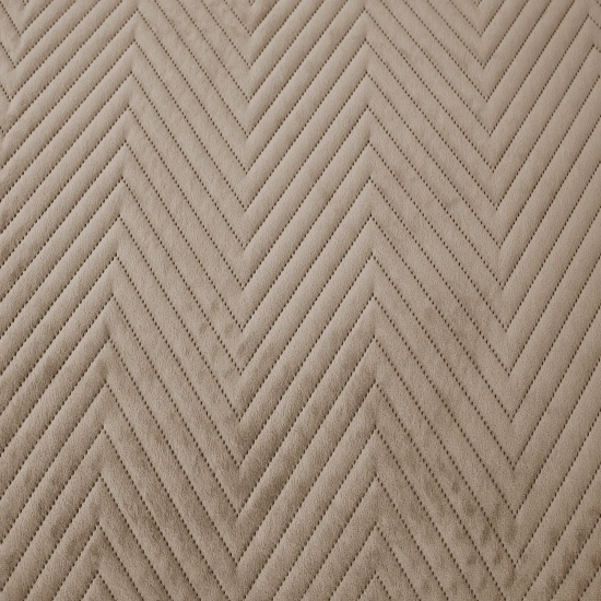 NARZUTA WELUROWA 200X220 NA KANAPĘ PREMIUM VELVET PIKOWANA KAPA BEŻ