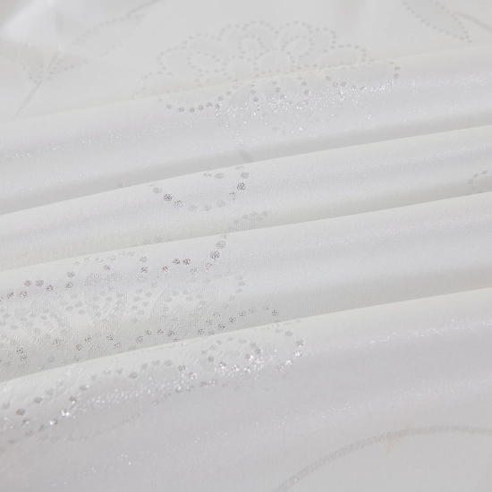 Obrus świąteczny prostokątny biały 160x220 cm – dekoracja stołu