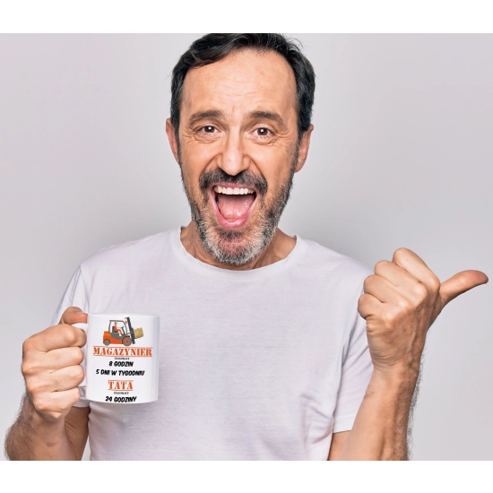 KOMPLET DLA TATY PODUSZKA 40X40CM + KUBEK 330ml NA PREZENT DZIEŃ OJCA TATA