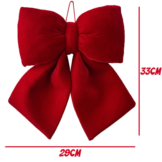 elegancka kokarda z weluru do dekoracji bożonarodzeniowych