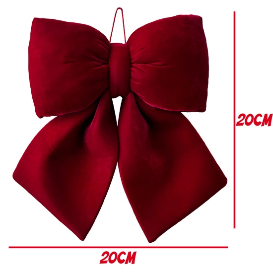 elegancka kokarda z weluru do dekoracji bożonarodzeniowych