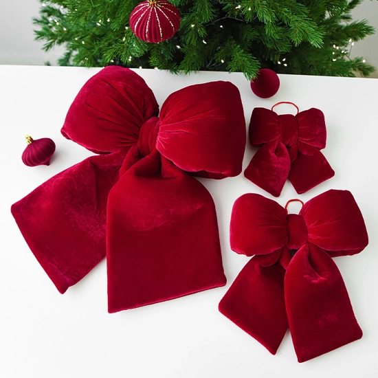 kokarda Holly Bow na wianek lub prezent
