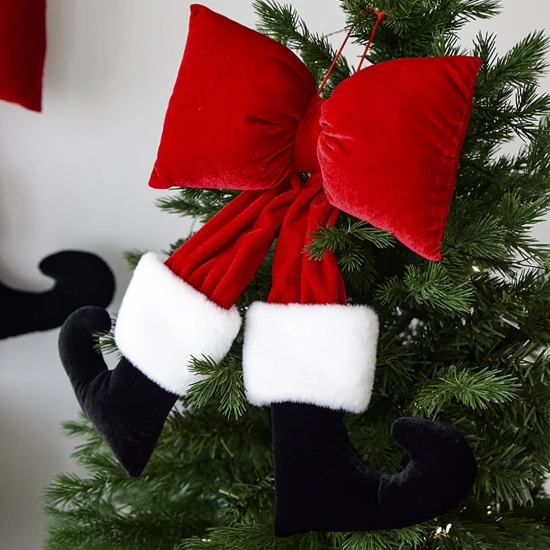 elegancka kokarda bożonarodzeniowa 29x33 cm z weluru