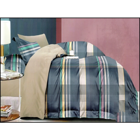 KOMPLET POŚCIELI 100% BAWEŁNA DWUSTRONNA POŚCIEL 140x200 +2 POSZEWKI