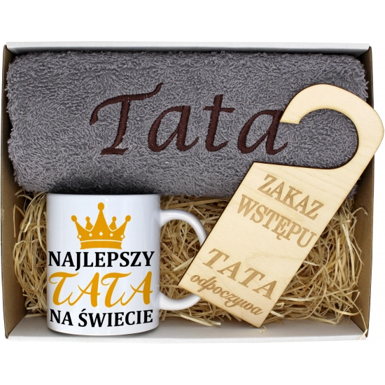 PREZENT DZIEŃ OJCA RĘCZNIK KUBEK TATA TATY OJCIEC