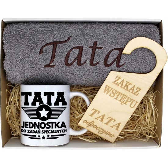 PREZENT DZIEŃ OJCA RĘCZNIK KUBEK TATA TATY OJCIEC