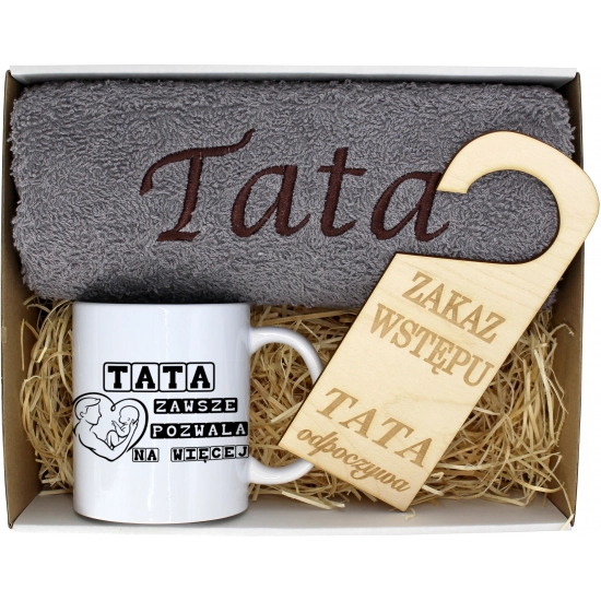 PREZENT DZIEŃ OJCA RĘCZNIK KUBEK TATA TATY OJCIEC