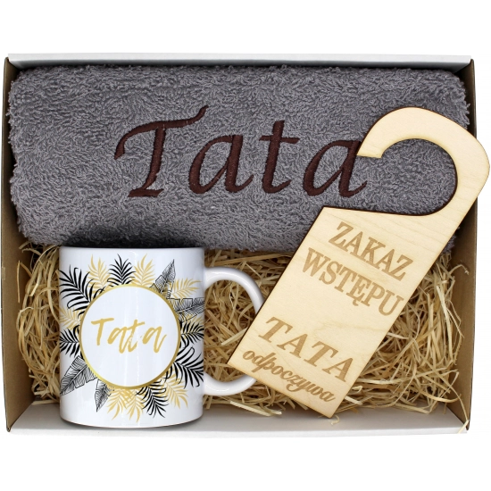 PREZENT DZIEŃ OJCA RĘCZNIK KUBEK TATA TATY OJCIEC