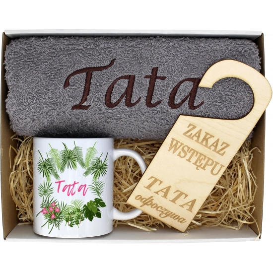 PREZENT DZIEŃ OJCA RĘCZNIK KUBEK TATA TATY OJCIEC
