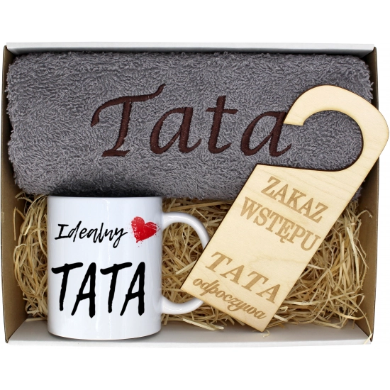 PREZENT DZIEŃ OJCA RĘCZNIK KUBEK TATA TATY OJCIEC