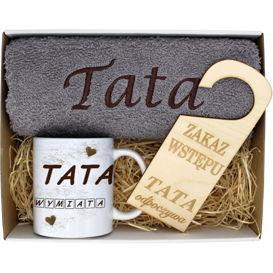 PREZENT DZIEŃ OJCA RĘCZNIK KUBEK TATA TATY OJCIEC