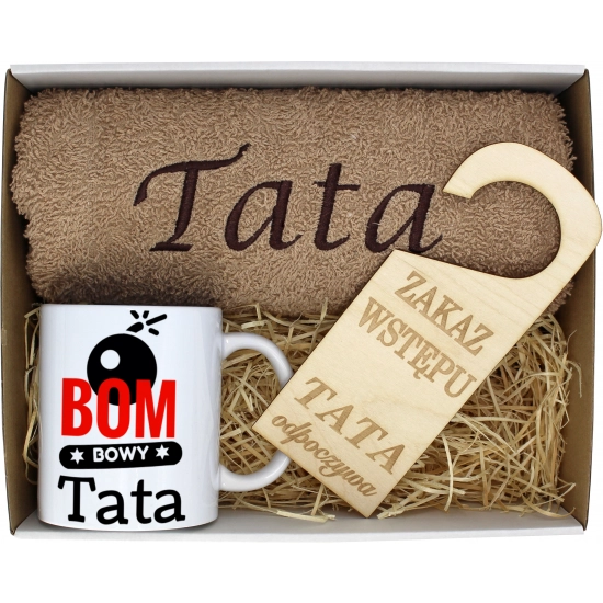 PREZENT DZIEŃ OJCA RĘCZNIK KUBEK TATA TATY OJCIEC