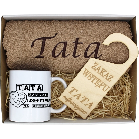 PREZENT DZIEŃ OJCA RĘCZNIK KUBEK TATA TATY OJCIEC