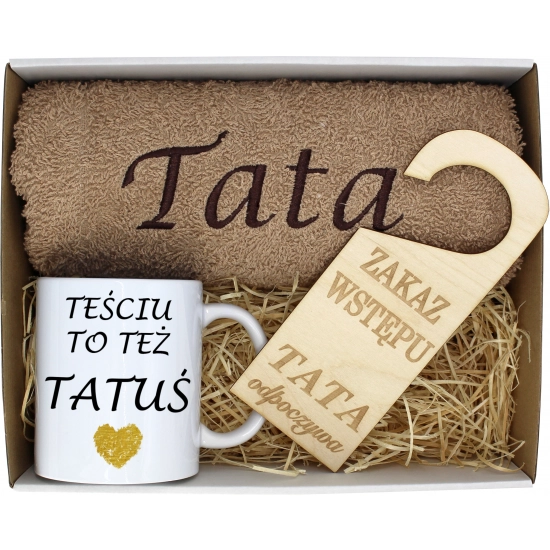 PREZENT DZIEŃ OJCA RĘCZNIK KUBEK TATA TATY OJCIEC