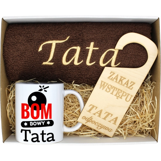 PREZENT DZIEŃ OJCA RĘCZNIK KUBEK TATA TATY OJCIEC