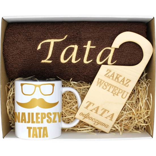 PREZENT DZIEŃ OJCA RĘCZNIK KUBEK TATA TATY OJCIEC