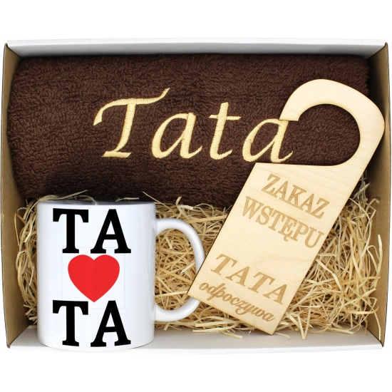 PREZENT DZIEŃ OJCA RĘCZNIK KUBEK TATA TATY OJCIEC
