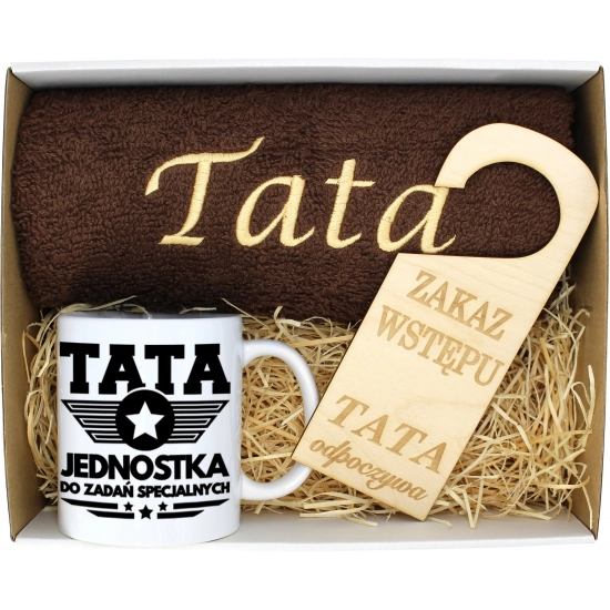 PREZENT DZIEŃ OJCA RĘCZNIK KUBEK TATA TATY OJCIEC