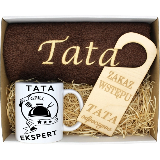 PREZENT DZIEŃ OJCA RĘCZNIK KUBEK TATA TATY OJCIEC