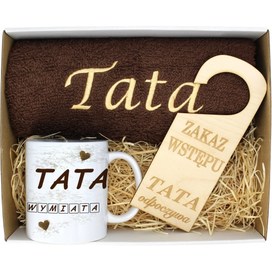PREZENT DZIEŃ OJCA RĘCZNIK KUBEK TATA TATY OJCIEC