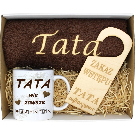PREZENT DZIEŃ OJCA RĘCZNIK KUBEK TATA TATY OJCIEC