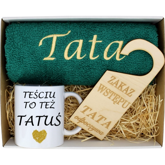 PREZENT DZIEŃ OJCA RĘCZNIK KUBEK TATA TATY OJCIEC