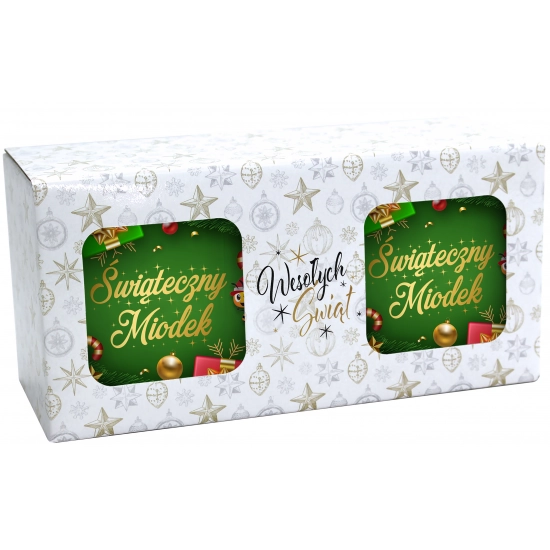 ŚWIĄTECZNY KOMPLET MIODÓW 880G PREZENT NATURALNY MIÓD WIELOKWIATOWY POLSKI