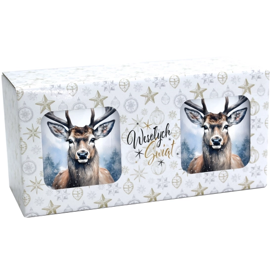 ŚWIĄTECZNY KOMPLET KUBKÓW 330ml NA PREZENT MIKOŁAJ ZESTAW ŚWIĘTA MIKOŁAJ