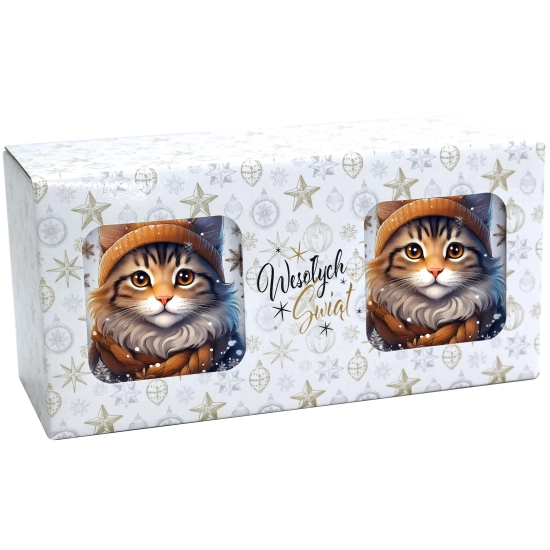 ŚWIĄTECZNY KOMPLET KUBKÓW 330ml NA PREZENT MIKOŁAJ ZESTAW ŚWIĘTA MIKOŁAJ