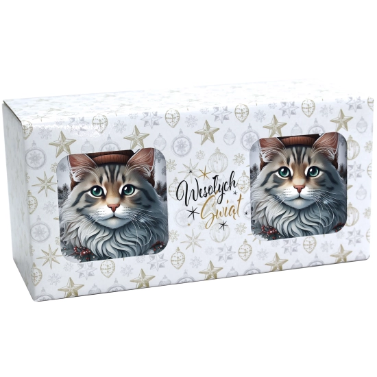 ŚWIĄTECZNY KOMPLET KUBKÓW 330ml NA PREZENT MIKOŁAJ ZESTAW ŚWIĘTA MIKOŁAJ