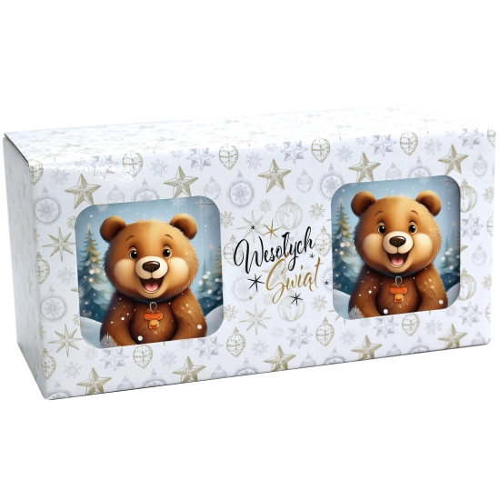 ŚWIĄTECZNY KOMPLET KUBKÓW 330ml NA PREZENT MIKOŁAJ ZESTAW ŚWIĘTA MIKOŁAJ