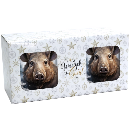 ŚWIĄTECZNY KOMPLET KUBKÓW 330ml NA PREZENT MIKOŁAJ ZESTAW ŚWIĘTA MIKOŁAJ