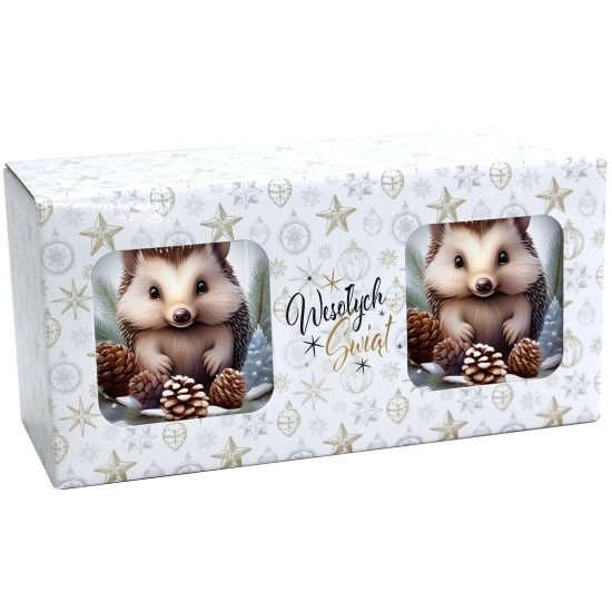 ŚWIĄTECZNY KOMPLET KUBKÓW 330ml NA PREZENT MIKOŁAJ ZESTAW ŚWIĘTA MIKOŁAJ