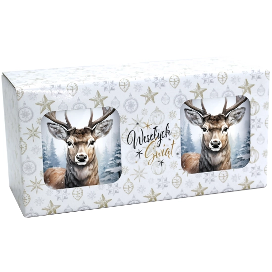 ŚWIĄTECZNY KOMPLET KUBKÓW 330ml NA PREZENT MIKOŁAJ ZESTAW ŚWIĘTA MIKOŁAJ