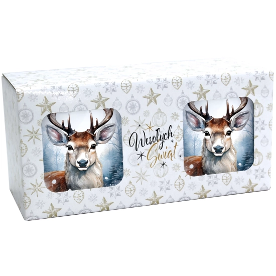 ŚWIĄTECZNY KOMPLET KUBKÓW 330ml NA PREZENT MIKOŁAJ ZESTAW ŚWIĘTA MIKOŁAJ