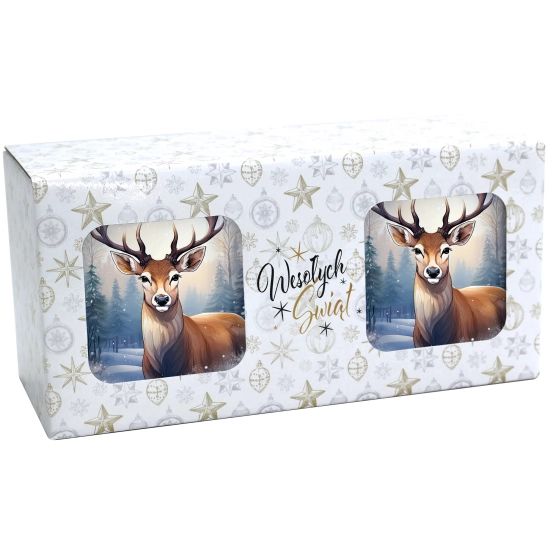 ŚWIĄTECZNY KOMPLET KUBKÓW 330ml NA PREZENT MIKOŁAJ ZESTAW ŚWIĘTA MIKOŁAJ