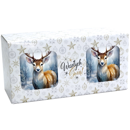 ŚWIĄTECZNY KOMPLET KUBKÓW 330ml NA PREZENT MIKOŁAJ ZESTAW ŚWIĘTA MIKOŁAJ