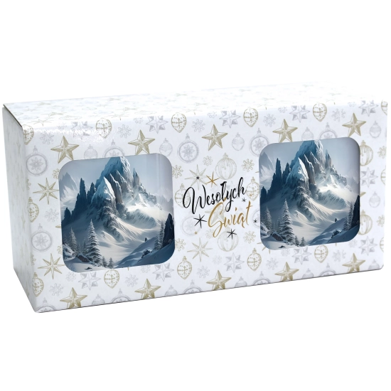 ŚWIĄTECZNY KOMPLET KUBKÓW 330ml NA PREZENT MIKOŁAJ ZESTAW ŚWIĘTA MIKOŁAJ