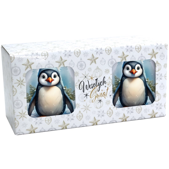 ŚWIĄTECZNY KOMPLET KUBKÓW 330ml NA PREZENT MIKOŁAJ ZESTAW ŚWIĘTA MIKOŁAJ