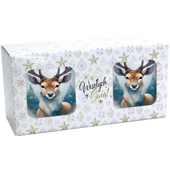 ŚWIĄTECZNY KOMPLET KUBKÓW 330ml NA PREZENT MIKOŁAJ ZESTAW ŚWIĘTA MIKOŁAJ