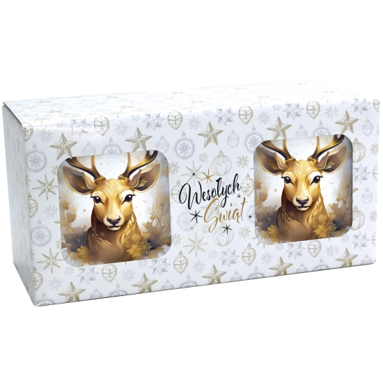 ŚWIĄTECZNY KOMPLET KUBKÓW 330ml NA PREZENT MIKOŁAJ ZESTAW ŚWIĘTA MIKOŁAJ