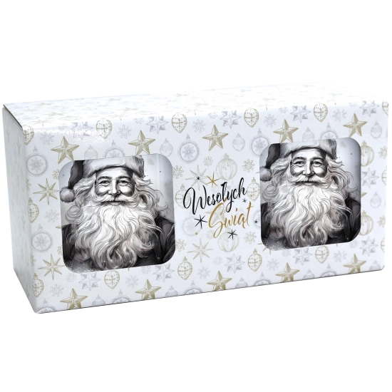 ŚWIĄTECZNY KOMPLET KUBKÓW 330ml NA PREZENT MIKOŁAJ ZESTAW ŚWIĘTA MIKOŁAJ