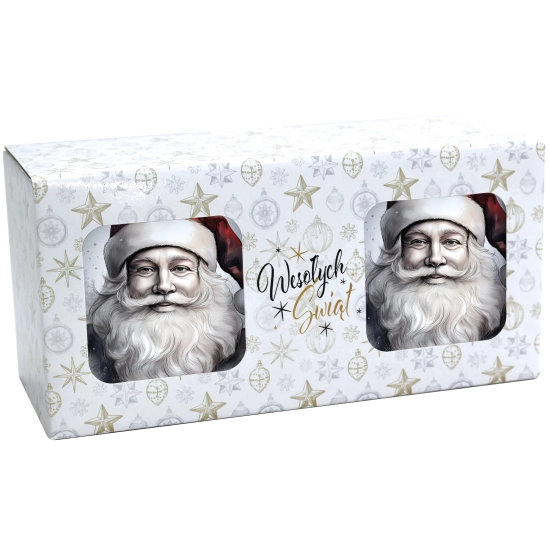 ŚWIĄTECZNY KOMPLET KUBKÓW 330ml NA PREZENT MIKOŁAJ ZESTAW ŚWIĘTA MIKOŁAJ