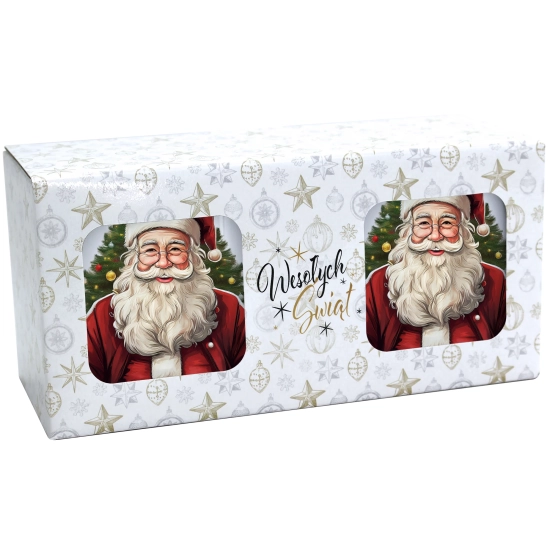 ŚWIĄTECZNY KOMPLET KUBKÓW 330ml NA PREZENT MIKOŁAJ ZESTAW ŚWIĘTA MIKOŁAJ